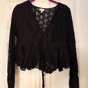 Lacy Black Baby Long Sleeve